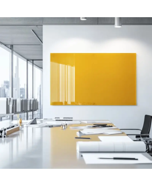 Skleněná pracovní a kancelářská tabule - žlutá neapolská Smatab®