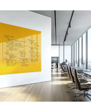 Skleněná pracovní a kancelářská tabule - žlutá neapolská Smatab®