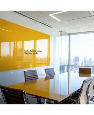 Skleněná pracovní a kancelářská tabule - žlutá neapolská Smatab®