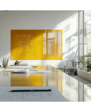 Skleněná pracovní a kancelářská tabule - žlutá neapolská Smatab®