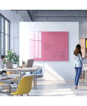 Skleněná pracovní a kancelářská tabule - růžová perlová Smatab®