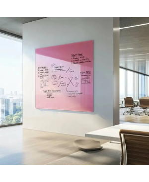 Skleněná pracovní a kancelářská tabule - růžová perlová Smatab®