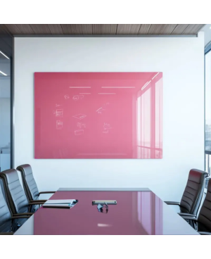 Skleněná pracovní a kancelářská tabule - růžová perlová Smatab®