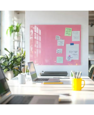 Skleněná pracovní a kancelářská tabule - růžová perlová Smatab®