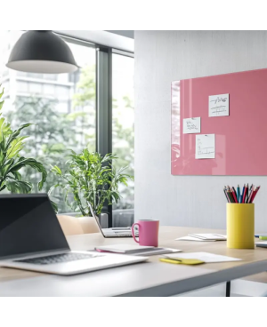 Skleněná pracovní a kancelářská tabule - růžová perlová Smatab®