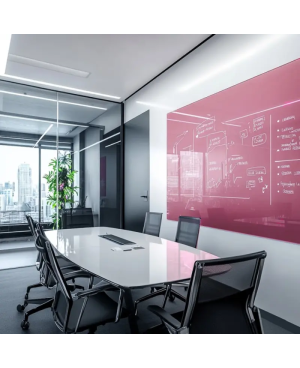 Skleněná pracovní a kancelářská tabule - růžová perlová Smatab®