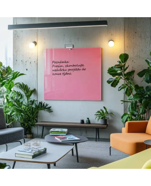 Skleněná pracovní a kancelářská tabule - růžová perlová Smatab®