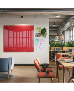 Skleněná pracovní a kancelářská tabule - červená korálová Smatab®