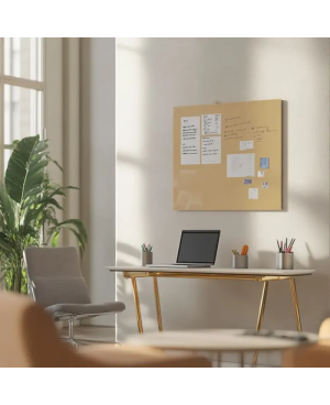 Skleněná pracovní a kancelářská tabule - okrová umbra Smatab®