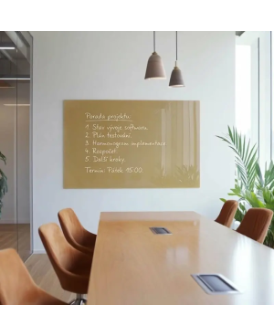 Skleněná pracovní a kancelářská tabule - okrová umbra Smatab®