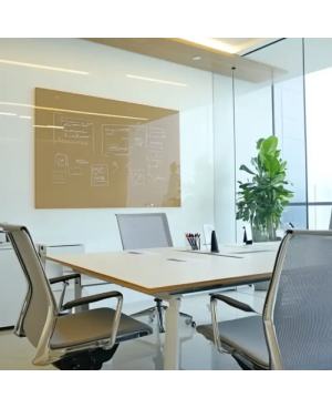 Skleněná pracovní a kancelářská tabule - okrová umbra Smatab®