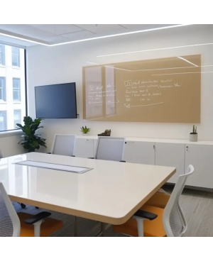 Skleněná pracovní a kancelářská tabule - okrová umbra Smatab®