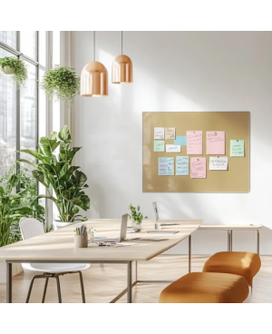 Skleněná pracovní a kancelářská tabule - okrová umbra Smatab®