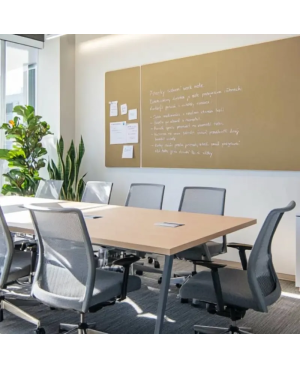 Skleněná pracovní a kancelářská tabule - okrová umbra Smatab®