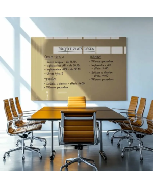 Skleněná pracovní a kancelářská tabule - okrová umbra Smatab®