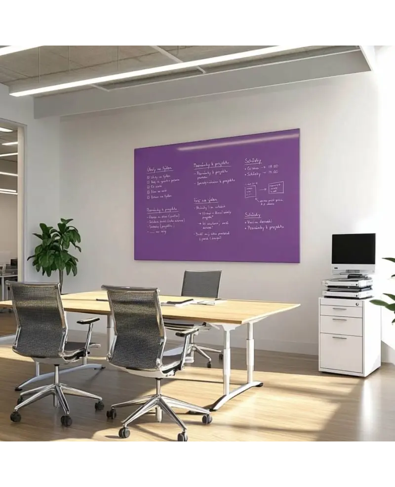 Skleněná pracovní a kancelářská tabule - fialová kobaltová Smatab®