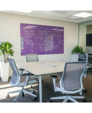 Skleněná pracovní a kancelářská tabule - fialová kobaltová Smatab®