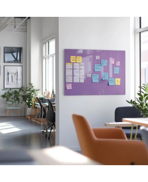 Skleněná pracovní a kancelářská tabule - fialová kobaltová Smatab®