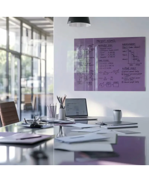 Skleněná pracovní a kancelářská tabule - fialová kobaltová Smatab®