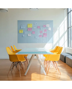 Skleněná pracovní a kancelářská tabule - modrá královská Smatab®