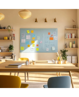 Skleněná pracovní a kancelářská tabule - modrá královská Smatab®