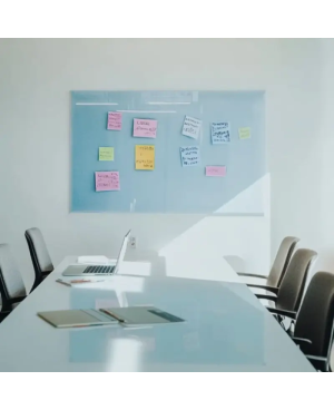 Skleněná pracovní a kancelářská tabule - modrá královská Smatab®