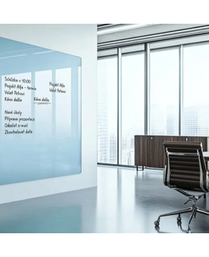 Skleněná pracovní a kancelářská tabule - modrá královská Smatab®