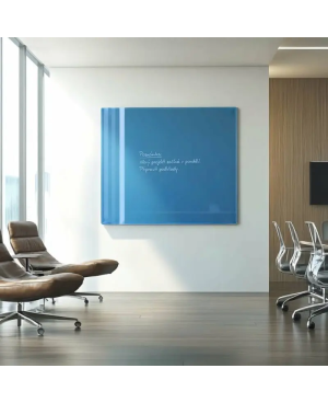 Skleněná pracovní a kancelářská tabule - modrá coelinová Smatab®