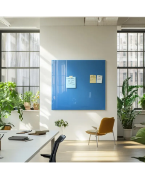 Skleněná pracovní a kancelářská tabule - modrá coelinová Smatab®