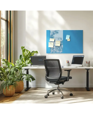 Skleněná pracovní a kancelářská tabule - modrá coelinová Smatab®