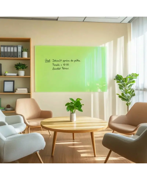 Skleněná pracovní a kancelářská tabule - zelená pistáciová Smatab®