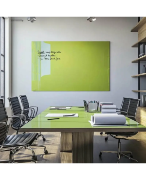 Skleněná pracovní a kancelářská tabule - zelená pistáciová Smatab®