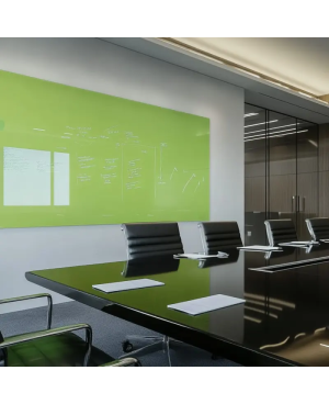 Skleněná pracovní a kancelářská tabule - zelená pistáciová Smatab®