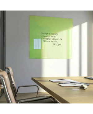 Skleněná pracovní a kancelářská tabule - zelená pistáciová Smatab®