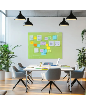 Skleněná pracovní a kancelářská tabule - zelená pistáciová Smatab®