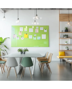 Skleněná pracovní a kancelářská tabule - zelená pistáciová Smatab®