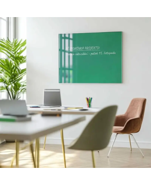Skleněná pracovní a kancelářská tabule - zelená veronesova Smatab®