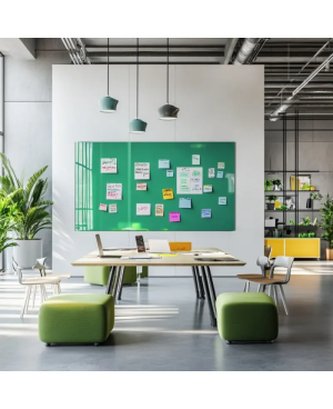 Skleněná pracovní a kancelářská tabule - zelená veronesova Smatab®