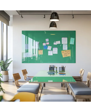 Skleněná pracovní a kancelářská tabule - zelená veronesova Smatab®