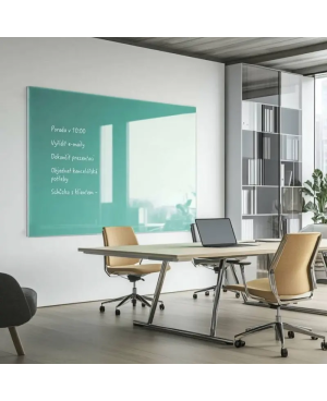 Skleněná pracovní a kancelářská tabule - zelená smaragdová Smatab®
