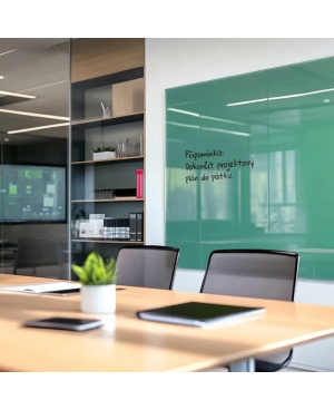 Skleněná pracovní a kancelářská tabule - zelená smaragdová Smatab®