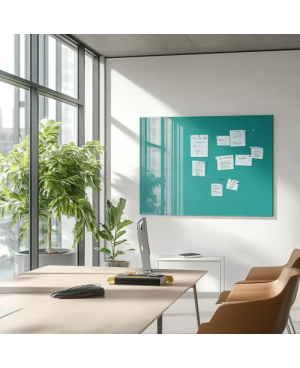 Skleněná pracovní a kancelářská tabule - zelená smaragdová Smatab®