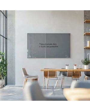 Skleněná pracovní a kancelářská tabule - šedá paynova Smatab®