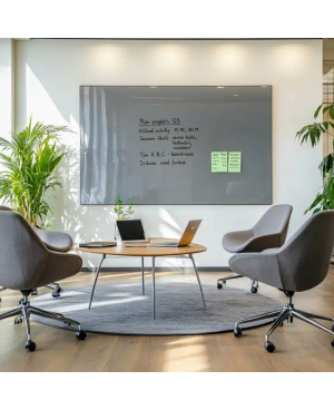Skleněná pracovní a kancelářská tabule - šedá paynova Smatab®