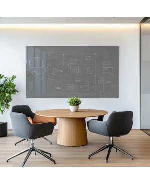 Skleněná pracovní a kancelářská tabule - šedá paynova Smatab®