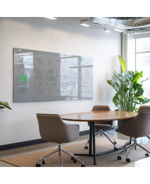 Skleněná pracovní a kancelářská tabule - šedá paynova Smatab®