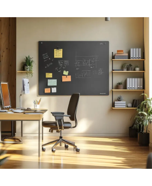 Skleněná pracovní a kancelářská tabule - šedá antracitová Smatab®