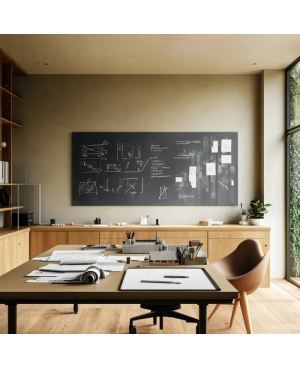 Skleněná pracovní a kancelářská tabule - šedá antracitová Smatab®