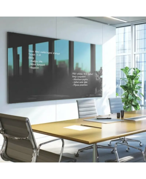 Skleněná pracovní a kancelářská tabule - šedá antracitová Smatab®