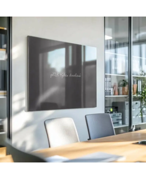 Skleněná pracovní a kancelářská tabule - šedá antracitová Smatab®